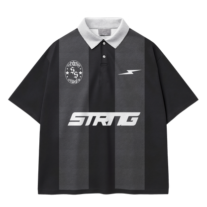 BLACK JERSEY POLO