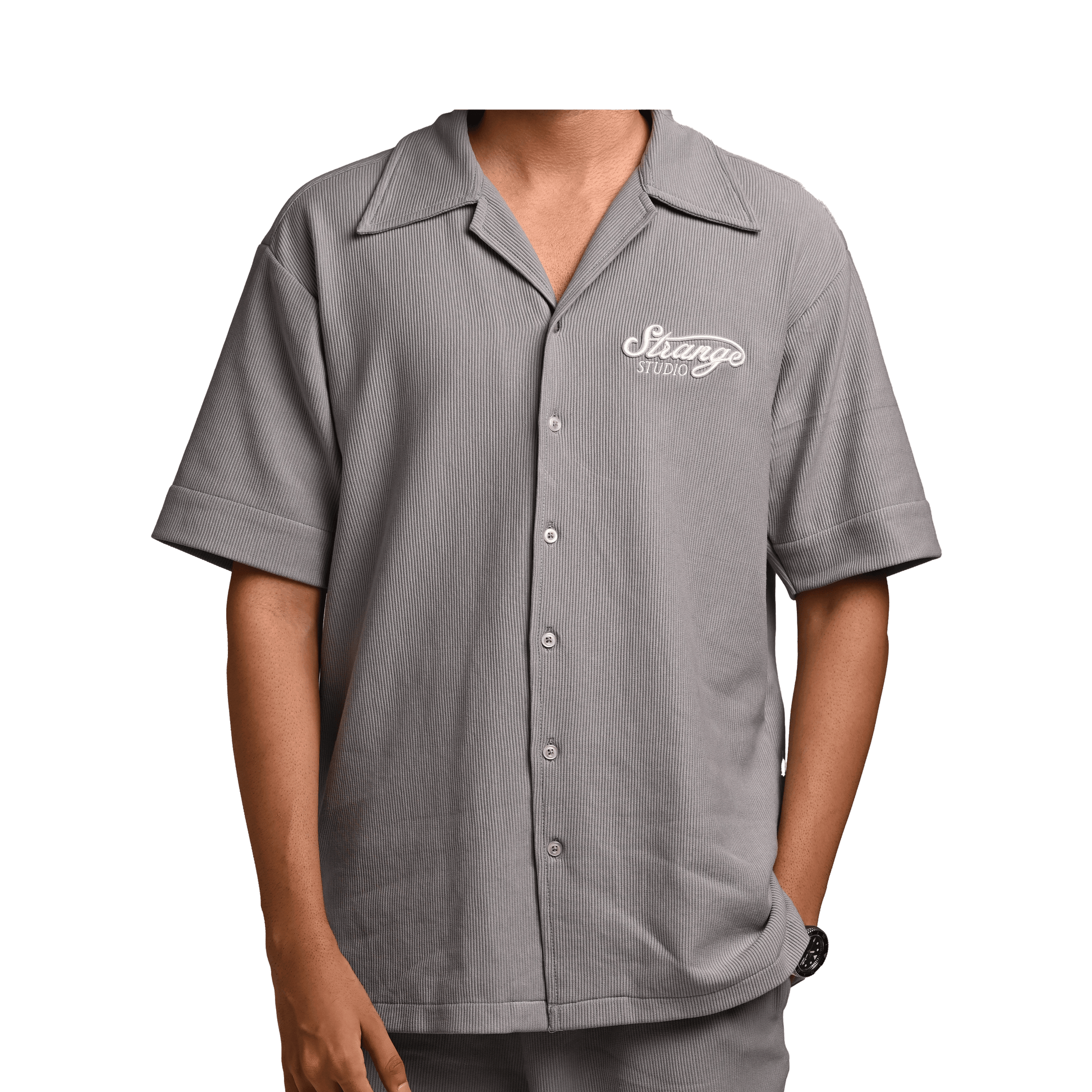 GREY RESORT SHIRT STRANGE STUDIO grey-resort-shirt-strange-studio