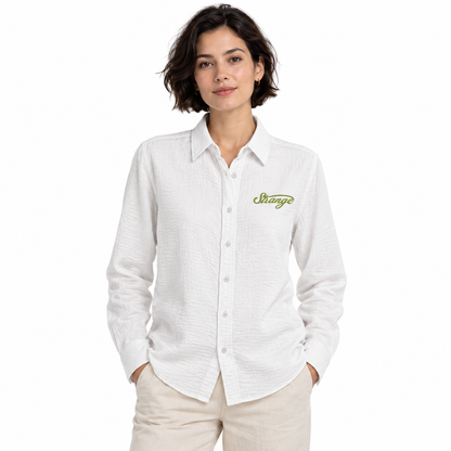 Resort Linen Shirt White front model image